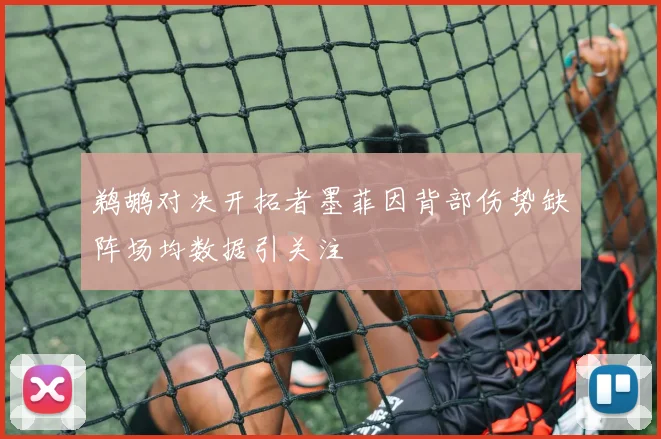鹈鹕对决开拓者墨菲因背部伤势缺阵场均数据引关注